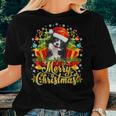 Merry Christmas Border Collie Mom Dad Christmas Women T-shirt Gifts for Her