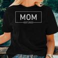 Womens Mom Est 2023 Promoted To Mother 2023 First Women T-shirt Gifts for Her