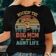 Mother Grandma Rockin The Dog Mom And Aunt Life Mom Grandmother Women T-shirt Casual Daily Crewneck Short Sleeve Graphic Basic Unisex Tee Gifts for Her