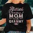 Mother Grandma Womens Blessed To Be Called Mom And Grammy Mothers D 516 Mom Grandmother Women T-shirt Casual Daily Crewneck Short Sleeve Graphic Basic Unisex Tee Gifts for Her