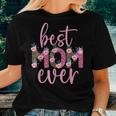 Mothers Day Best Mom Ever Leopard Flower Gifts Daughter Son Women T-shirt Gifts for Her