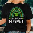One Lucky Mama Rainbow Saint Patricks Day Lucky Mom Mother Women T-shirt Gifts for Her