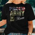 Proud Army Mom With American Flag For Veteran Day Women T-shirt Gifts for Her