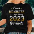 Proud Big Sister Of A Class Of 2023 Graduate Senior Funny Women Crewneck Short T-shirt Gifts for Her
