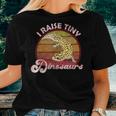 I Raise Tiny Dinosaurs Leopard Gecko Mom Dad Reptile Pet Women T-shirt Gifts for Her