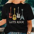 Lets Rock Rock N Roll Guitar Retro Men Women Women T-shirt Gifts for Her