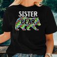 Sister Bear Autism Awareness Month Family Support Women T-shirt Gifts for Her