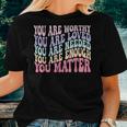 Mental Health Matters Be Kind Groovy Mental Health Awareness Women T-shirt Gifts for Her
