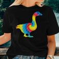 Tie Dye Goose Rainbow Print Waterfowl Hippie Peace Gift Women T-shirt Gifts for Her