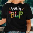 Twin Elf Brother Sister Elves Squad Matching Family Women T-shirt Gifts for Her