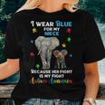Uncle Aunt Autism Awareness Autistic Elephant Puzzle Women T-shirt Gifts for Her