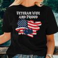 Veteran Wife Pride In Veteran Patriotic Wife Women T-shirt Gifts for Her