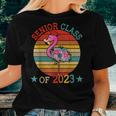 Vintage Retro Senior Class Of 2023 Flamingo Graduation Women T-shirt Gifts for Her