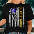 Vintage Seabee Mom American Flag Cool Veteran Day Women T-shirt Gifts for Her