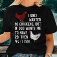 Womens I Only Wanted 10 Chickens But If God Wants Me To Have 20 Women T-shirt Gifts for Her
