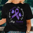 I Wear Purple In Memory Of My Sister Pancreatic Cancer Women T-shirt Gifts for Her