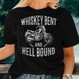 Whiskey Bent And Hell Bound Vintage Motorcycle Lover Women T-shirt Gifts for Her