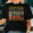 I Like Whiskey And My Smoker And Maybe 3 People Vintage Women T-shirt Gifts for Her