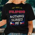 My Wife Is Filipino Republic Of The Philippines Roots Flag Women T-shirt Gifts for Her