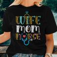 Womens Wife Mom Nurse Scrub Top Rn Mama Mommy Women Women T-shirt Gifts for Her