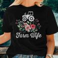 Womens Farm Wife Farmers Wife Gifts Farmer Farming Tractor Women T-shirt Gifts for Her