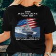 Womens Uss Jack H Lucas Ddg-125 Destroyer Ship Usa Flag Veteran Day Women T-shirt Gifts for Her