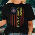 Womens Vintage Usa American Flag Proud Us Coast Guard Veteran Dad Women T-shirt Gifts for Her