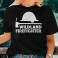 Womens Wild Land Rural Fire Fighters Forest Ladder-Man Helmet Ax Women T-shirt Gifts for Her