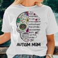 Autism Mom Skull They Whispered To Her You Cannot Withstand Women T-shirt Gifts for Her