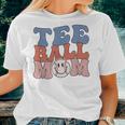 Ball Mom Groovy Tball Mama Baseball Women T-shirt Gifts for Her