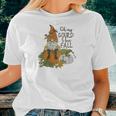 Fall Oh My Gourd I Love Fall Gnomes Women T-shirt Gifts for Her
