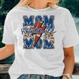 Football Mom Leopard Cheetah Print Mama Lightning Bolt Women T-shirt Gifts for Her