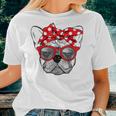 French Bulldog Dog Mom Bandana Sunglasses Women T-shirt Gifts for Her