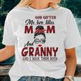 God ed Me Two Titles Mom And Granny And I Rock Them Both Women T-shirt Gifts for Her