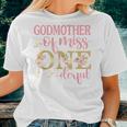 Godmother Of Little Miss Onederful 1St Birthday Family Party Women T-shirt Gifts for Her