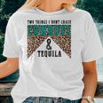 Leopard Two Things I Dont Chase Cowboys And Tequila Cowgirl Women T-shirt Gifts for Her