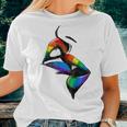 Lesbian Lips Kissing Rainbow Flag Gay Pride Lgbt Women T-shirt Gifts for Her