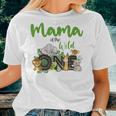 Mama Of The Wild One Zoo Birthday Safari Jungle Animal Mom Women T-shirt Gifts for Her