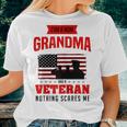 I Am A Mom Grandma And A Veteran Nothing Scares Me Army Women T-shirt Gifts for Her