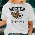 Soccer Grandma Leopard Heart Women T-shirt Gifts for Her