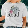 Teacher Library Read Book Club Piggie Elephant Pigeons V3 Women T-shirt Gifts for Her