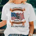 Veteran Wife Privilege Veterans Day Gift Women T-shirt Gifts for Her