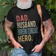 Dad Husband Engineering Technologist Hero Gift For Mens Men T-shirt Crewneck Short Sleeve