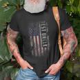 American Best Uncle Patriot Distressed Grunge Usa Flag Old Men T-shirt Gifts for Old Men