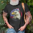 American Flag Bald Eagle 4Th Of July Uncle Sam Usa Old Men T-shirt Gifts for Old Men