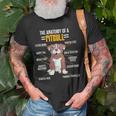 Anatomy Of A Pitbull Dog Lovers Mom Dad Resting Pit Face Old Men T-shirt Gifts for Old Men