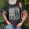 Auto Automotive Mechanic Engine Piston Patriotic Flag Old Men T-shirt Gifts for Old Men