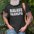 Badass Grandpa Awesome Grand Parent Grand Kids Gift Old Men T-shirt Gifts for Old Men