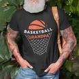 Basketball Grandpa Bball Lover Best Grandfather Ever Hooper Old Men T-shirt Gifts for Old Men