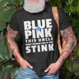Blue Or Pink This Uncle Wont Change You If You Stink Old Men T-shirt Gifts for Old Men